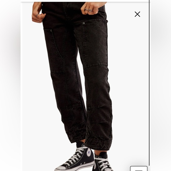 NWT Free People We The Free Supersonic Slim Crop Jeans in Black. Size 8 - Picture 4 of 11